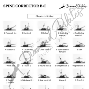 Poster in black and white: Spine corrector Basic+Intermediate